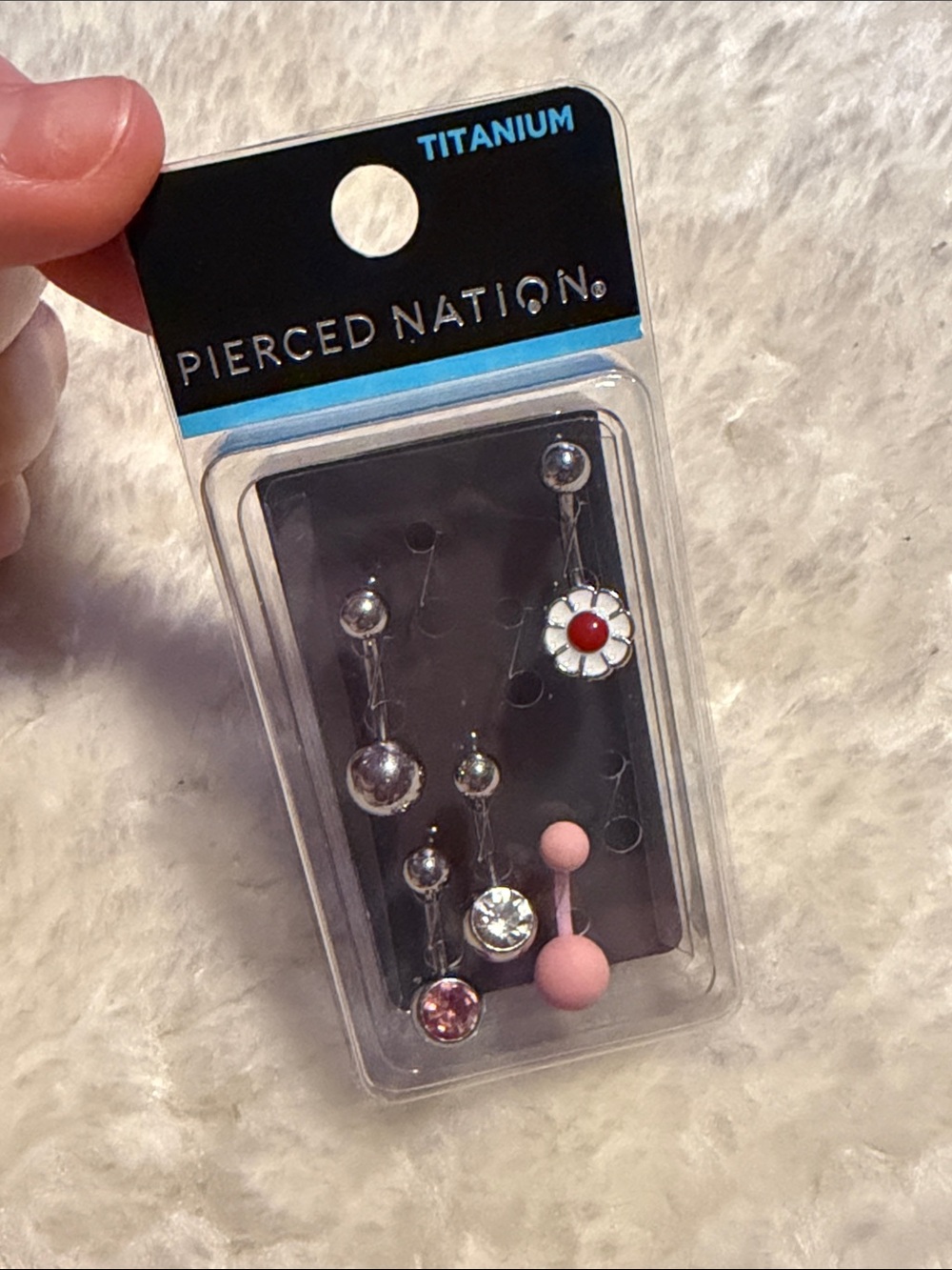 Pierced Nation Titanium Belly Ring Set